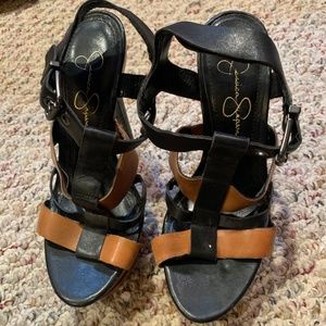 Black and Tan Jessica Simpson heels